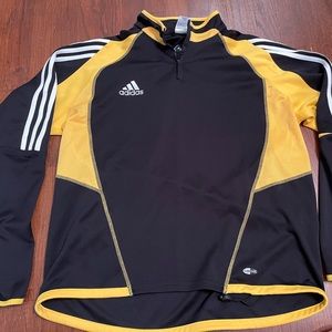 Adidas pullover, Black with Yellow detailing, Size Large